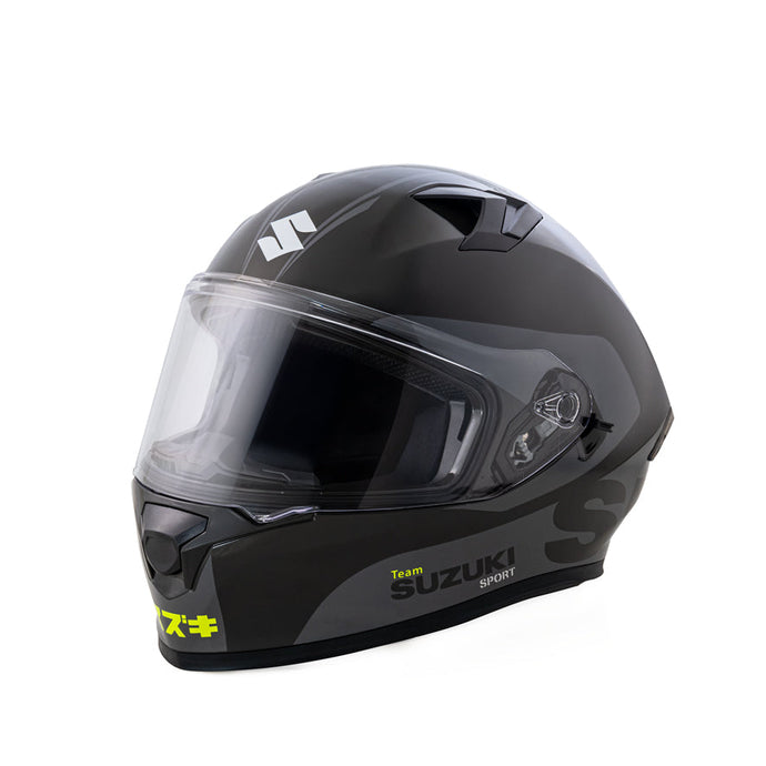 Casco Integral Negro Gris Suzuki
