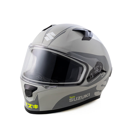Casco Integral Gris Claro Suzuki