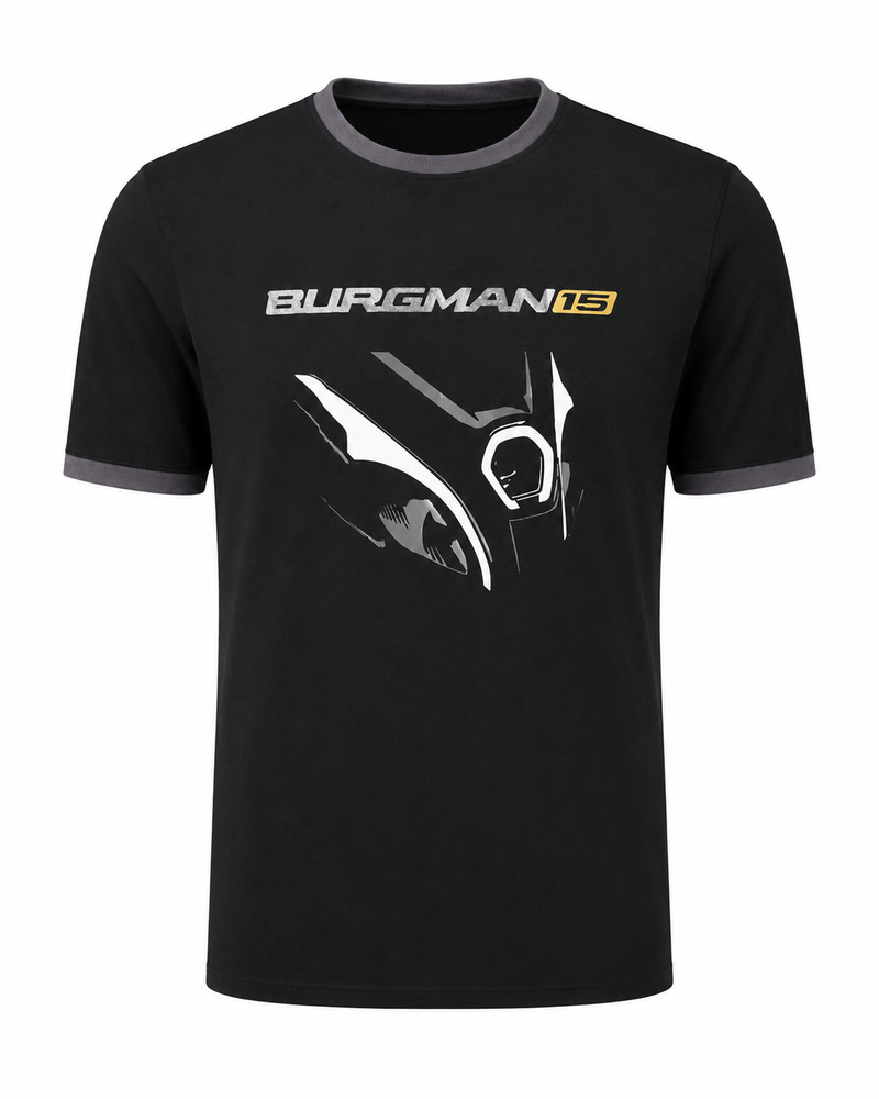 Cargue la imagen en el visor de la galería, Camiseta Suzuki BURGMAN 15 Color Negro
