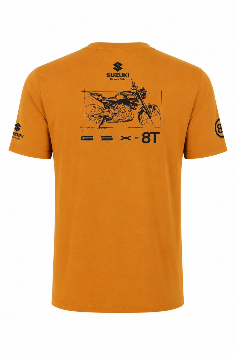 Cargue la imagen en el visor de la galería, Camiseta Suzuki GSX 8T Color Ocre
