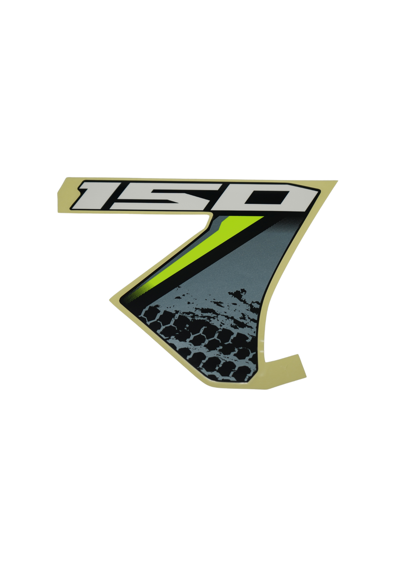 Cargue la imagen en el visor de la galería, Calcomanía Inferior Tapa Tanque "150" Derecha Para Suzuki DR 150 2027 ABS Gris Carburada
