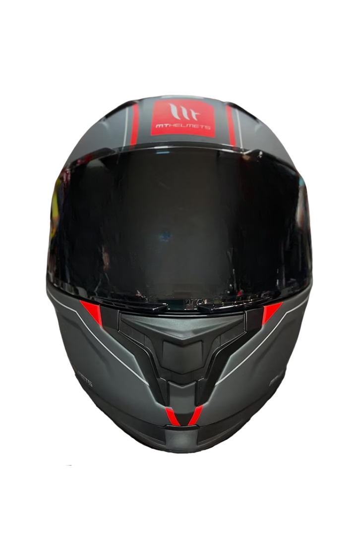 Cargue la imagen en el visor de la galería, Casco MT BRAKER SV CHARM B5 Gris-Rojo Mate
