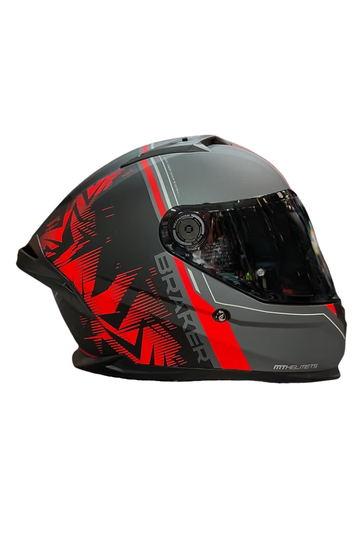 Cargue la imagen en el visor de la galería, Casco MT BRAKER SV CHARM B5 Gris-Rojo Mate
