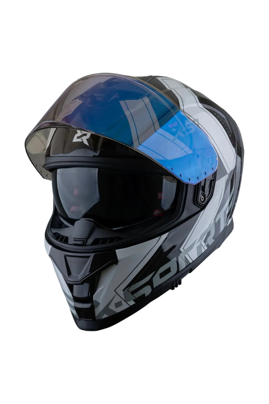Casco X-SPORTS X-162 Ampreium Blanco Negro Brillante