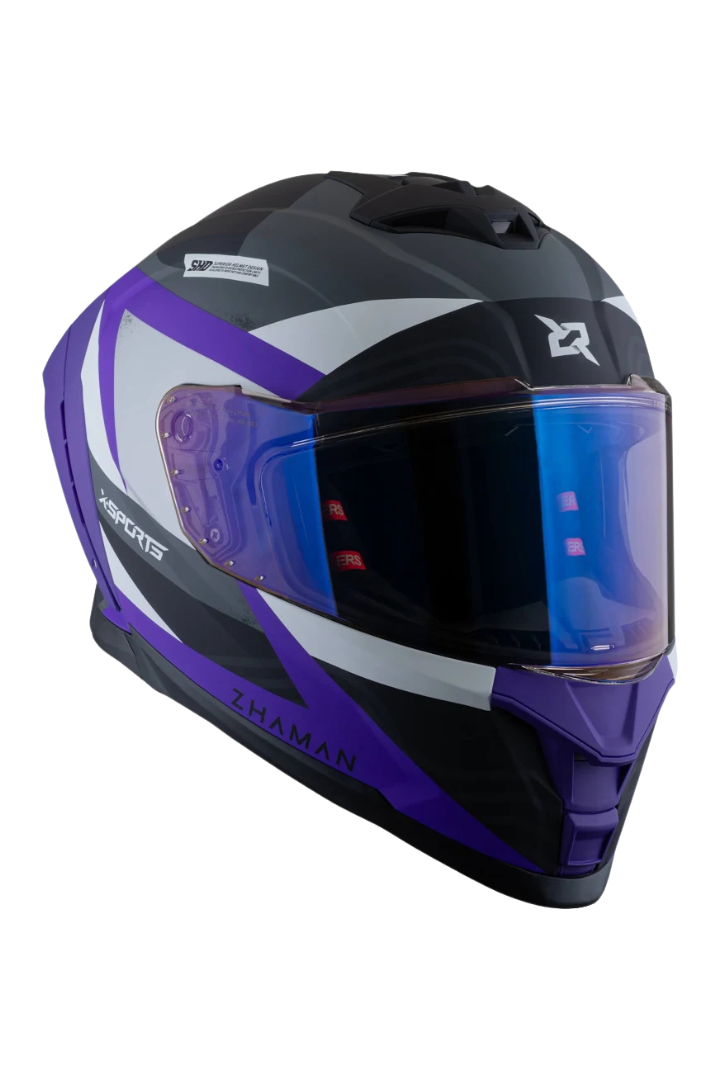 Cargue la imagen en el visor de la galería, Casco X-SPORTS X-162 Zhaman Morado Blanco Mate
