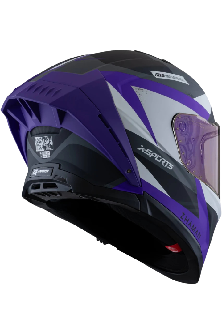 Cargue la imagen en el visor de la galería, Casco X-SPORTS X-162 Zhaman Morado Blanco Mate
