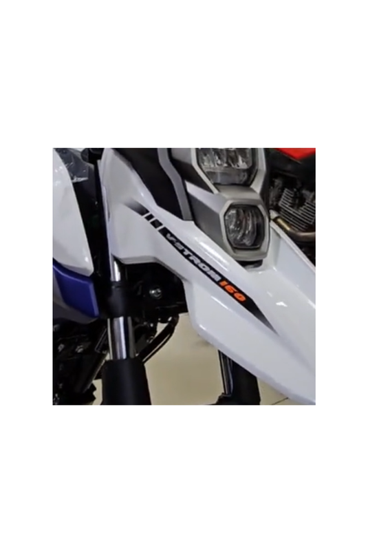 Calcomanía Derecha Para Suzuki V-STROM 160 Blanca