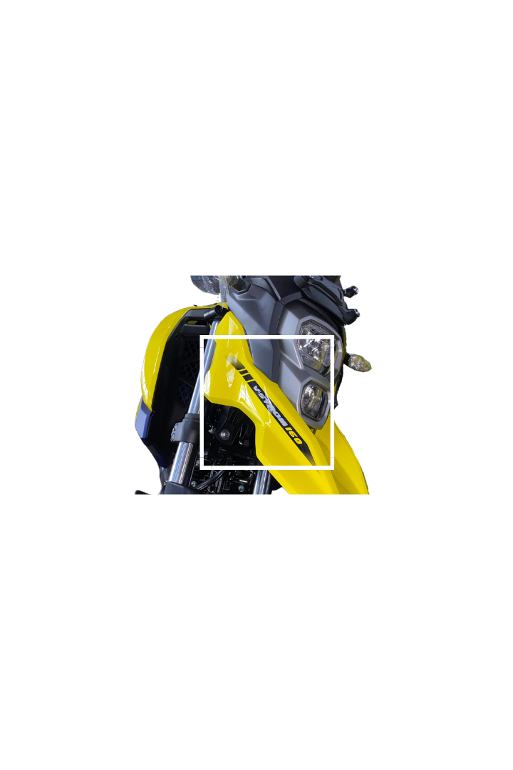 Cargue la imagen en el visor de la galería, Calcomanía Derecha Para Suzuki V-STROM 160 Amarilla
