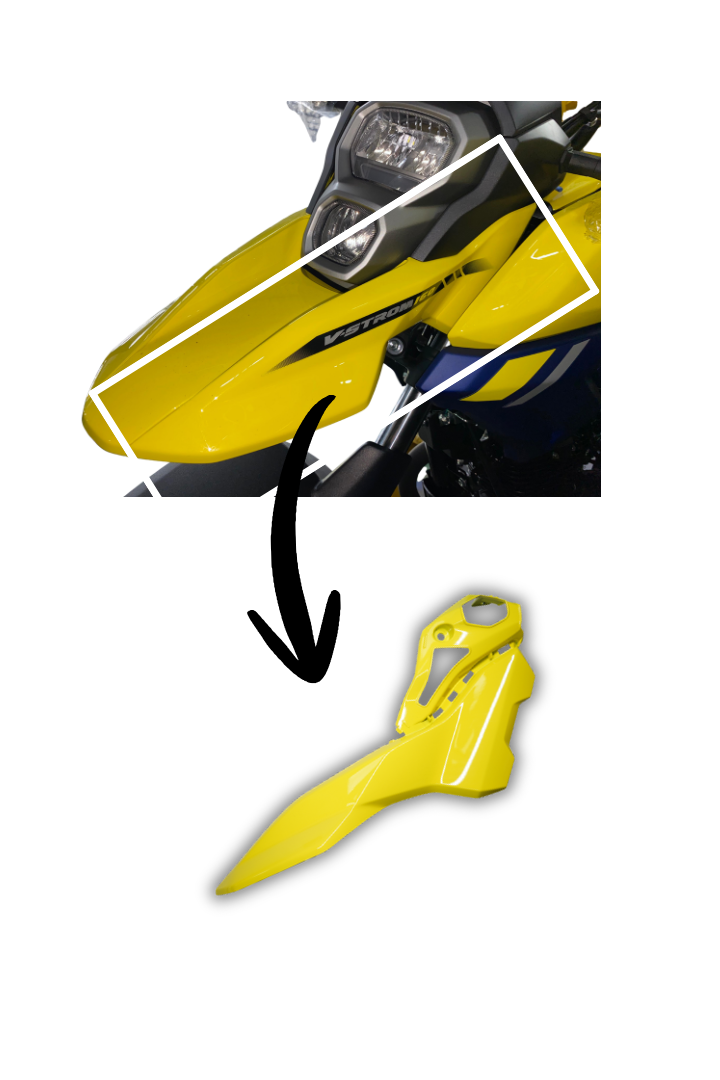 Cargue la imagen en el visor de la galería, Tapa Inferior Carenaje Izquierda Para Suzuki V-STROM 160 2025 Amarilla
