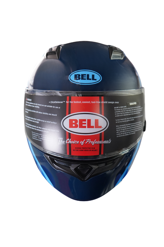 Casco Bell Qualifer V Azul -Blanco -Negro Brillante