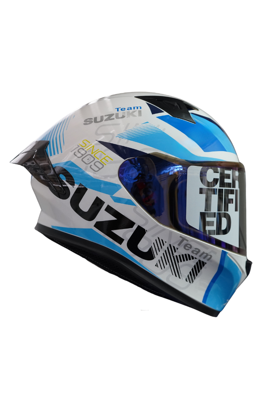 Casco Integral Suzuki Blanco / Azul