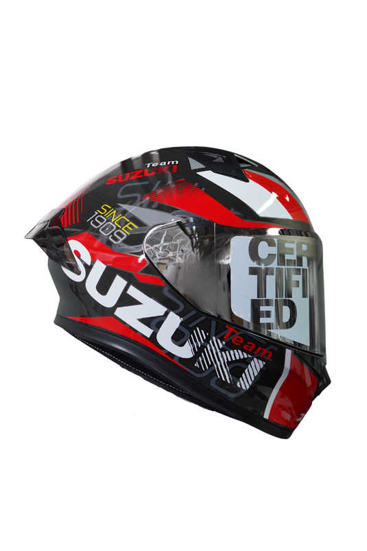 Casco Integral Suzuki Negro / Gris / Rojo