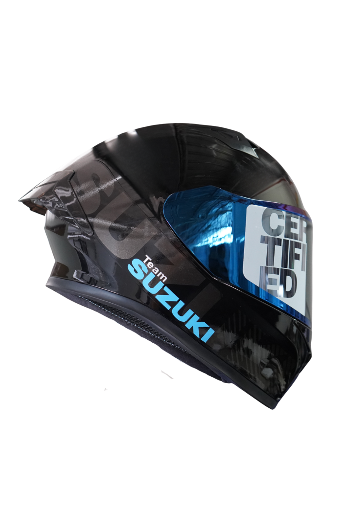 Cargue la imagen en el visor de la galería, Casco Integral Suzuki Negro / Azul
