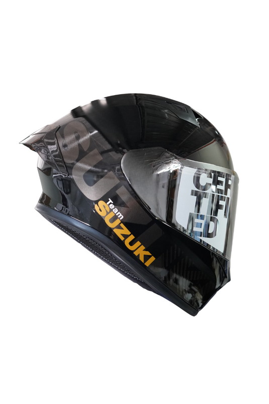 Casco Integral Suzuki Negro / Dorado