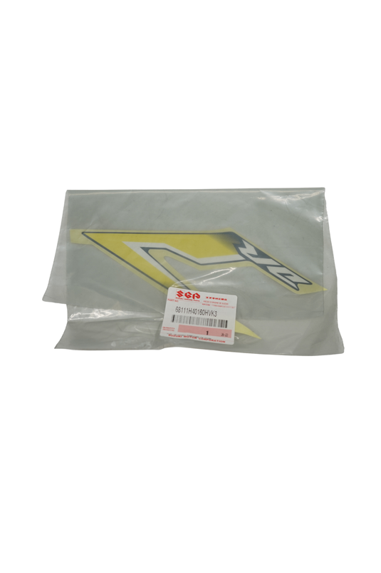 Calcomanía Tapa Tanque Derecha Para Suzuki DR 150 2027 ABS Amarilla Carburada