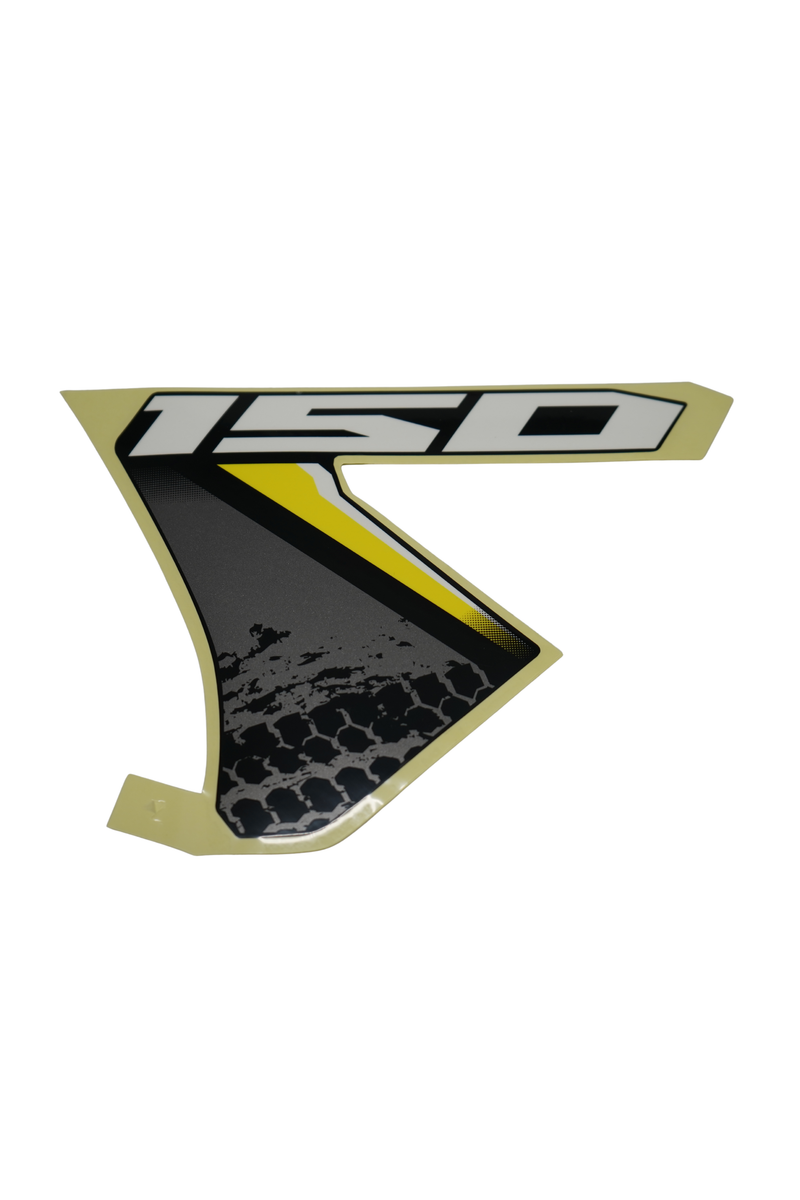 Cargue la imagen en el visor de la galería, Calcomanía Inferior Tapa Tanque "150" Izquierda Para Suzuki DR 150 2027 ABS Gris Carburada
