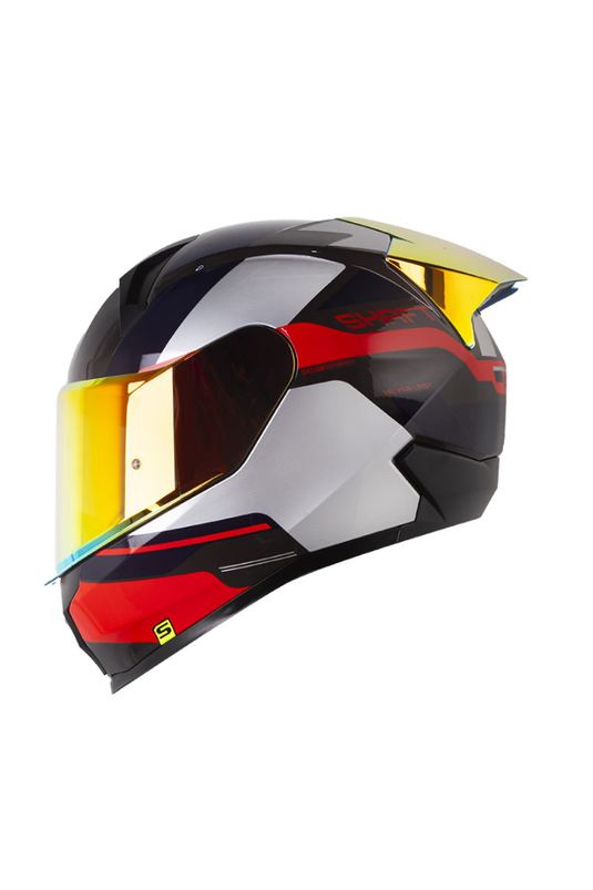 Casco SHAF560 EVO - CRAWLER -Negro, Gris y Rojo Brillo