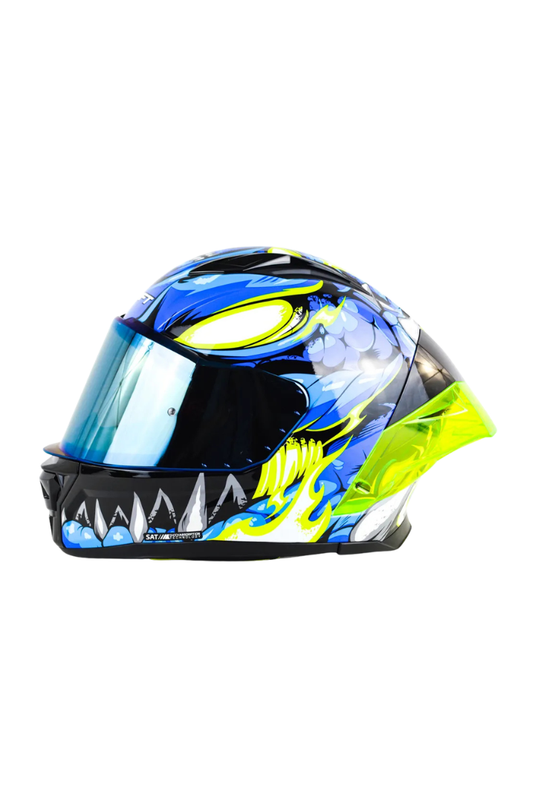 Casco Integral SHAFT SH-596 SP TIAMAT Negro, Azul Brillo