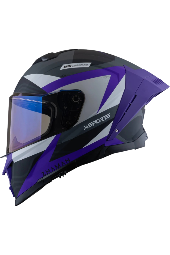 Cargue la imagen en el visor de la galería, Casco X-SPORTS X-162 Zhaman Morado Blanco Mate

