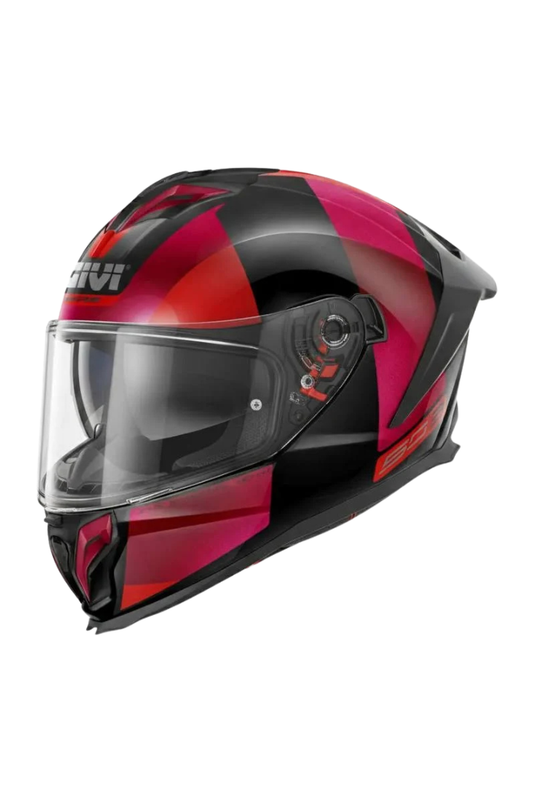 Casco GIVI 50.3 Vision Negro, Rojo Oscuro Brillo