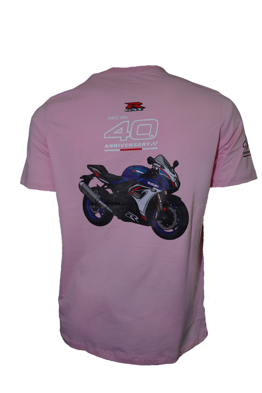 Camiseta Suzuki GSXR 40th Aniversary- Rosa