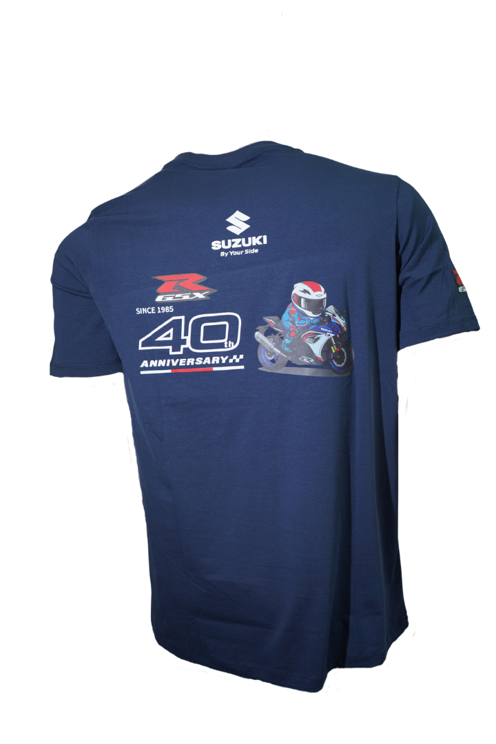 Cargue la imagen en el visor de la galería, Camiseta Suzuki GSXR 40th Aniversary- Azul
