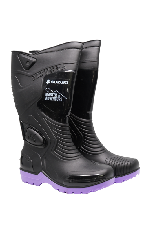Botas Impermeables Suzuki "The Master Of Adventure" Color Negro- Morado