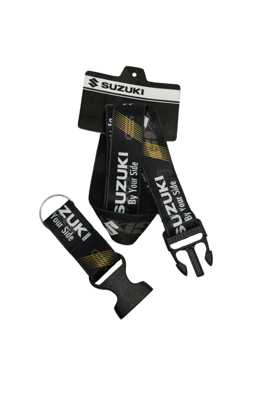Cinta Llavero Suzuki "By Your Side" Color Negro-Dorado