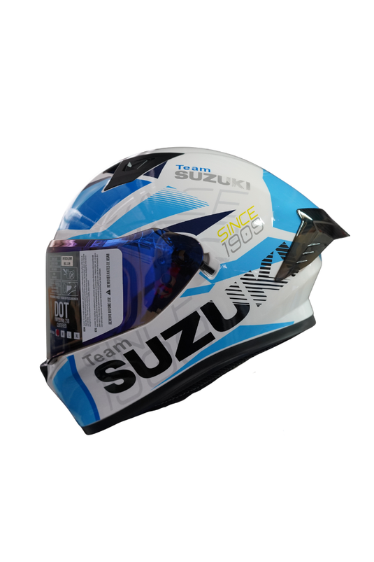 Casco Integral Suzuki Blanco / Azul