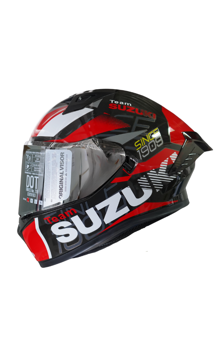 Cargue la imagen en el visor de la galería, Casco Integral Suzuki Negro / Gris / Rojo
