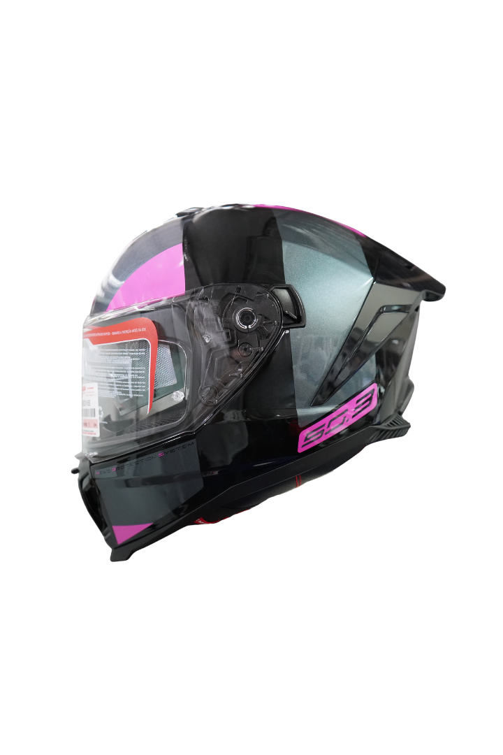 Cargue la imagen en el visor de la galería, Casco Integral GIVI  50.3 VISION Negro, Titanio, Fucsia Brillo

