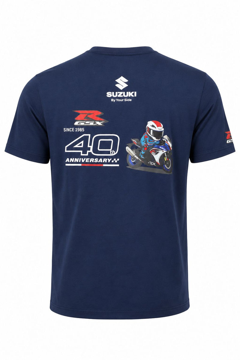 Cargue la imagen en el visor de la galería, Camiseta Suzuki GSXR 40th Aniversary- Azul
