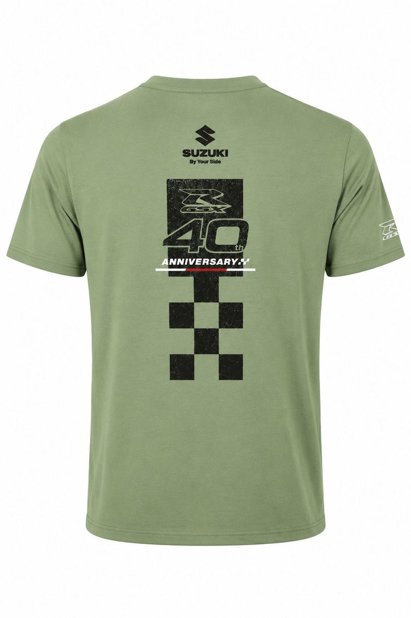 Cargue la imagen en el visor de la galería, Camiseta Suzuki GSXR 40th Aniversary - Verde Menta
