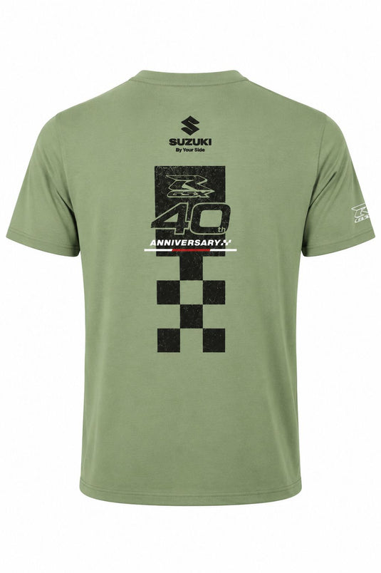 Camiseta Suzuki GSXR 40th Aniversary - Verde Menta