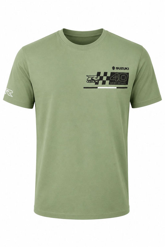Camiseta Suzuki GSXR 40th Aniversary - Verde Menta
