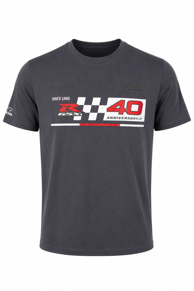Cargue la imagen en el visor de la galería, Camiseta Suzuki GSXR 40th Aniversary- Gris
