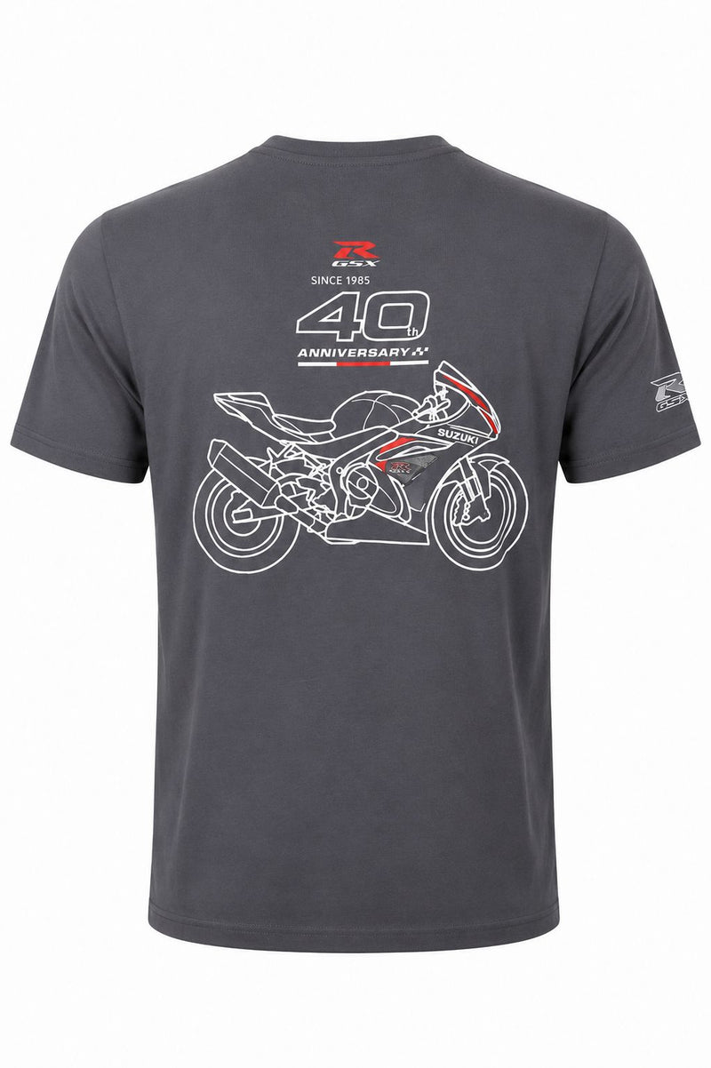 Cargue la imagen en el visor de la galería, Camiseta Suzuki GSXR 40th Aniversary- Gris

